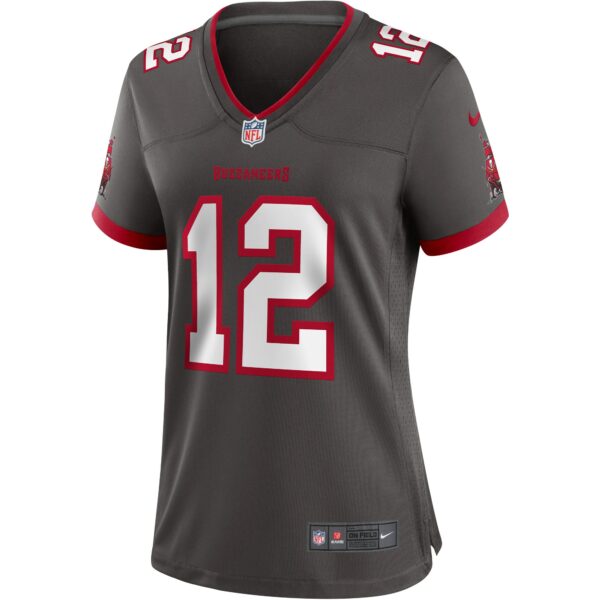 Women’s Tampa Bay Buccaneers Tom Brady Nike Pewter Alternate Game Jersey