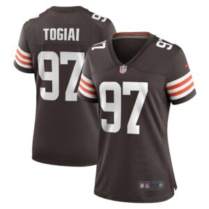 Women's Cleveland Browns Tommy Togiai Nike Brown Game Jersey