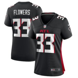 Women's Atlanta Falcons Tre Flowers Nike Black Team Game Jersey