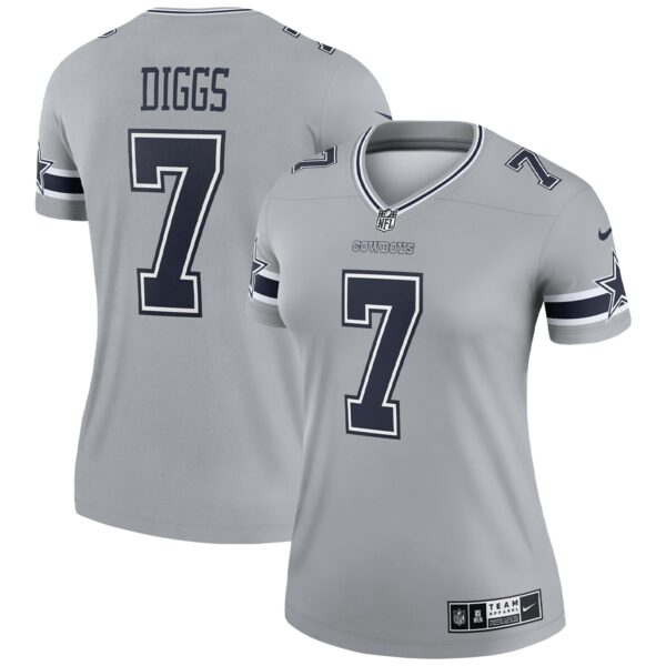 Women’s Dallas Cowboys Trevon Diggs Nike Silver Inverted Legend Jersey