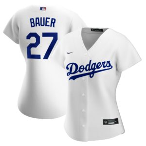 Women's Los Angeles Dodgers Trevor Bauer Nike White Home Official Replica Player Jersey