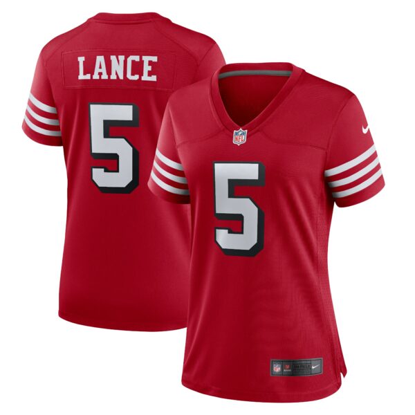 Women’s San Francisco 49ers Trey Lance Nike Scarlet Alternate Game Jersey