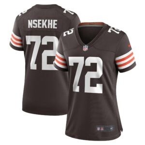 Women's Cleveland Browns Ty Nsekhe Nike Brown Game Jersey