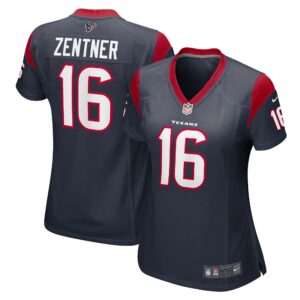 Women's Houston Texans Ty Zentner Nike Navy Team Game Jersey