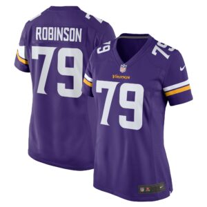 Women's Minnesota Vikings Tyrese Robinson Nike Purple Team Game Jersey