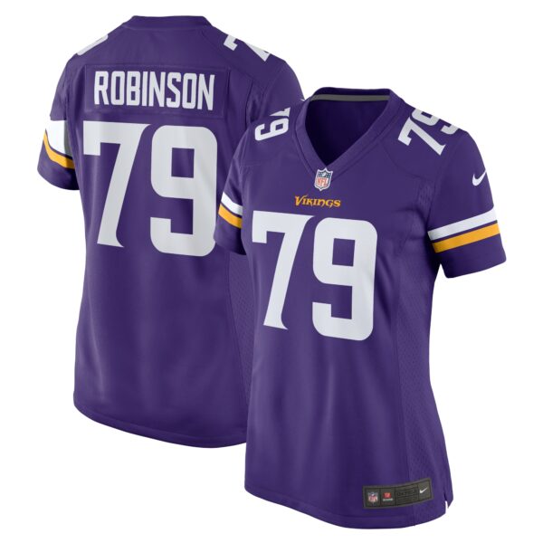 Women’s Minnesota Vikings Tyrese Robinson Nike Purple Team Game Jersey