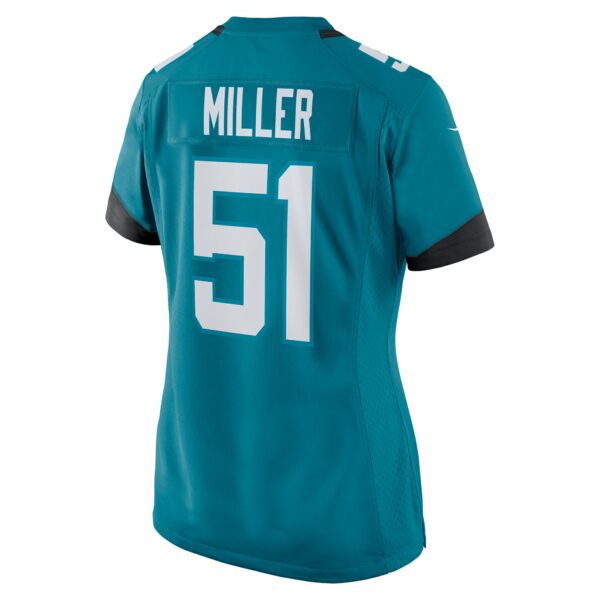 Women’s Jacksonville Jaguars Ventrell Miller Nike Teal Game Jersey