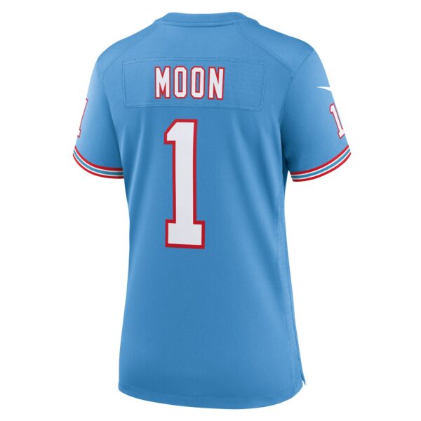 Women’s Tennessee Titans Warren Moon Nike Light Blue Oilers Throwback Retired Player Game Jersey