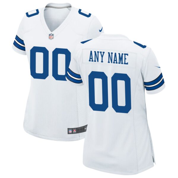 Women’s Nike White Dallas Cowboys Custom Game Jersey