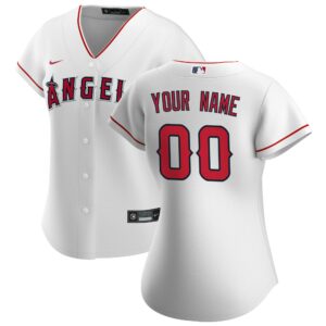 Women's Los Angeles Angels Nike White Home Replica Custom Jersey