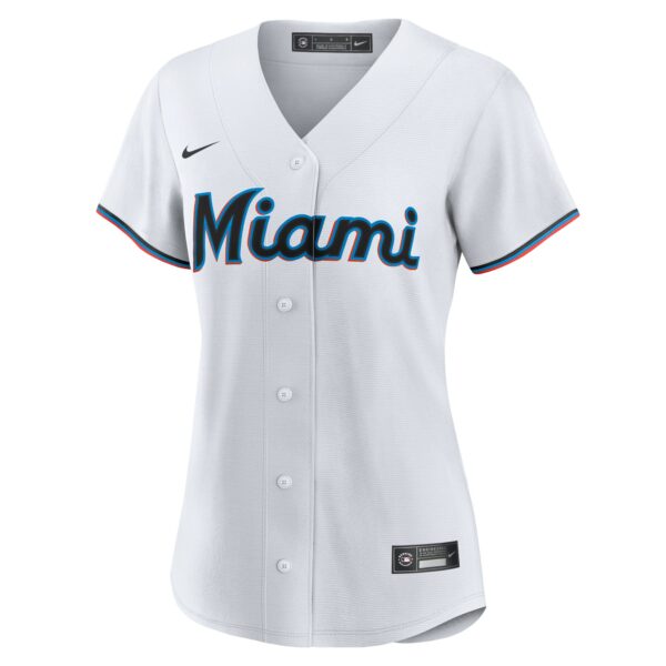 Women’s Miami Marlins Nike White Home Blank Replica Jersey