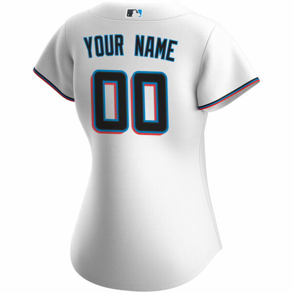 Women’s Miami Marlins Nike White Home Replica Custom Jersey