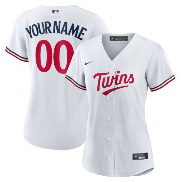 Women’s Minnesota Twins Nike White Home Replica Custom Jersey