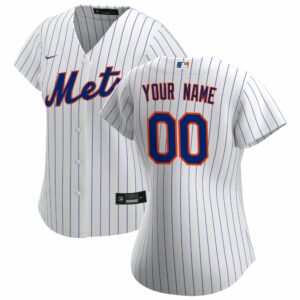 Women's New York Mets Nike White Home Replica Custom Jersey