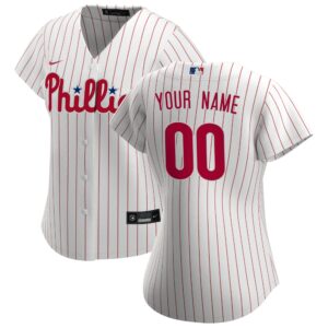 Women's Philadelphia Phillies Nike White Home Replica Custom Jersey