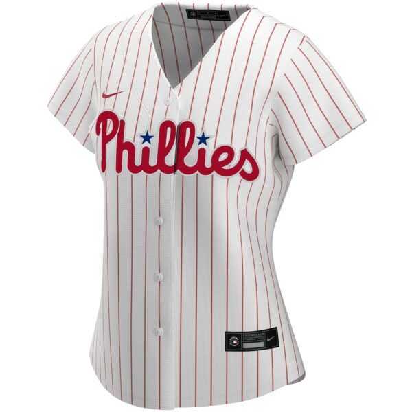 Women’s Philadelphia Phillies Nike White Home Replica Custom Jersey