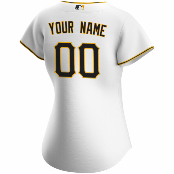 Women’s Pittsburgh Pirates Nike White Home Replica Custom Jersey