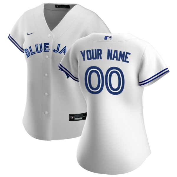 Women’s Toronto Blue Jays Nike White Home Replica Custom Jersey