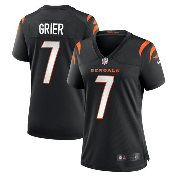 Women’s Cincinnati Bengals Will Grier Nike Black Team Game Jersey