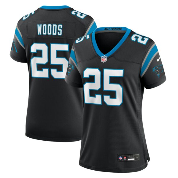 Women’s Carolina Panthers Xavier Woods Nike Black Team Game Jersey