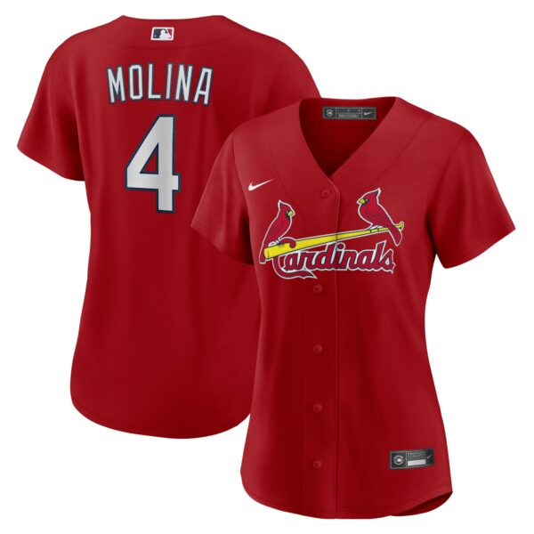 Women’s St. Louis Cardinals Yadier Molina Nike Red Alternate Replica Player Jersey