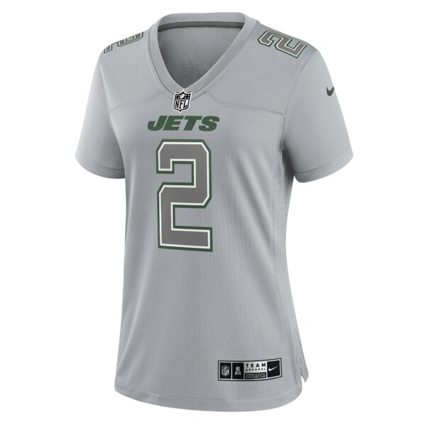 Women’s New York Jets Zach Wilson Nike Gray Atmosphere Fashion Game Jersey