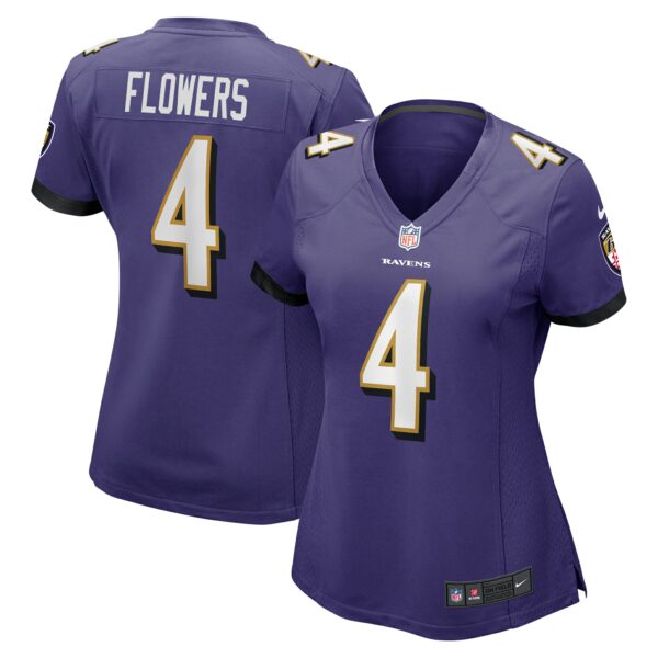 Women’s Baltimore Ravens Zay Flowers Nike Purple Team Game Jersey