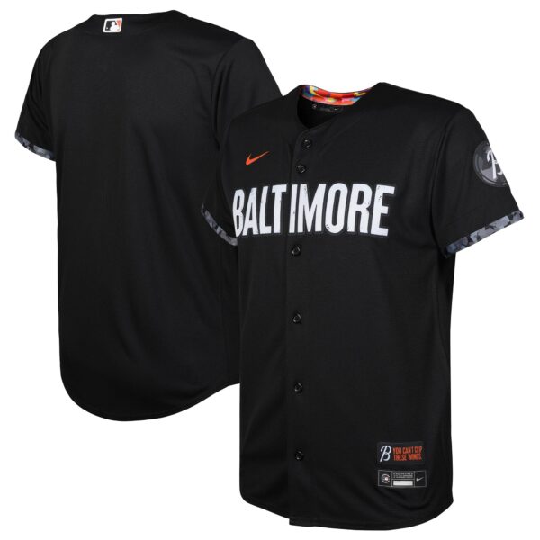 Youth Baltimore Orioles  Nike Black 2023 City Connect Replica Jersey