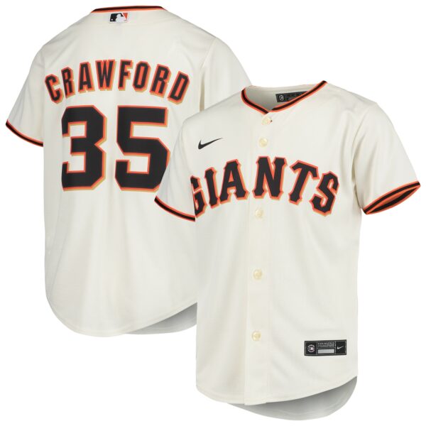 Youth San Francisco Giants Brandon Crawford Nike Cream Alternate Replica Player Jersey