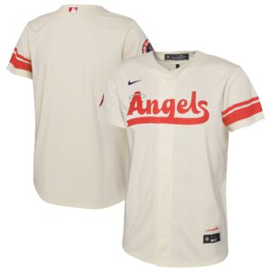 Youth Los Angeles Angels Nike Cream 2022 City Connect Replica Team Jersey