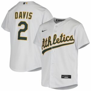 Youth Oakland Athletics Khris Davis Nike White Home Jersey