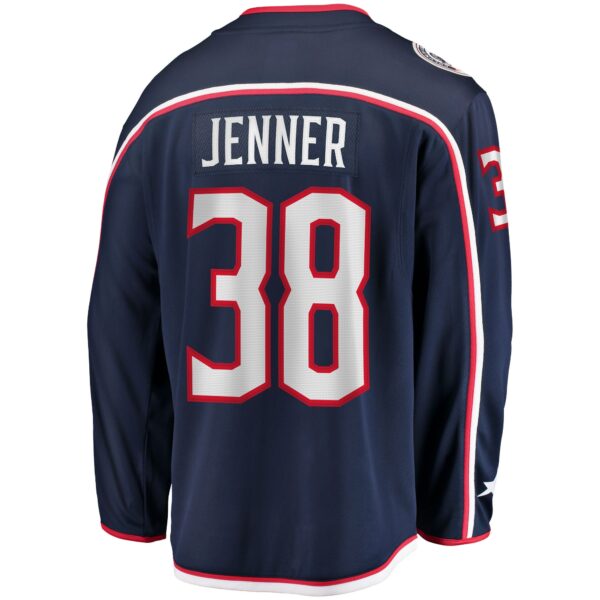 Men’s Columbus Blue Jackets Boone Jenner Navy Home Breakaway Player Jersey