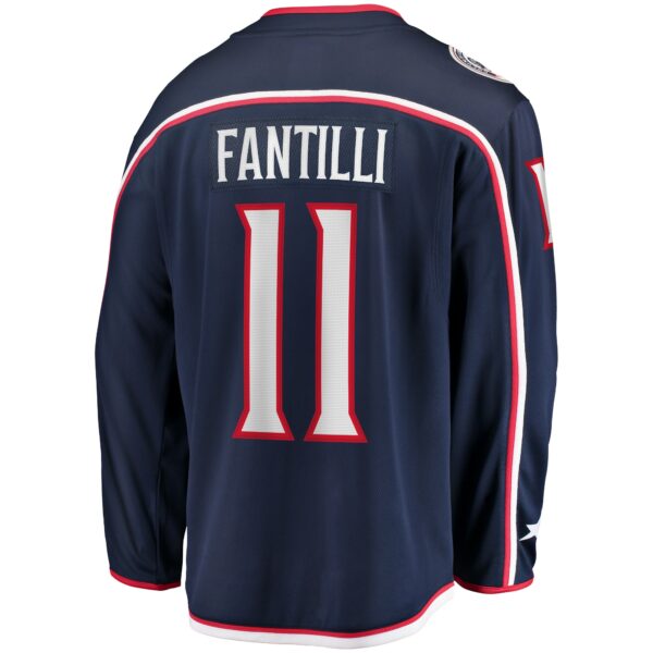 Men’s Columbus Blue Jackets Adam Fantilli Fanatics Branded Navy Home Breakaway Player Jersey