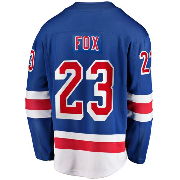 Men’s New York Rangers Adam Fox Fanatics Branded Blue Home Breakaway Replica Jersey