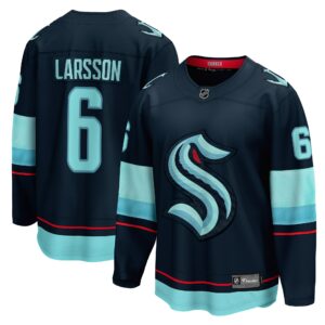 Men's Seattle Kraken Adam Larsson Fanatics Branded Deep Sea Blue Home Breakaway Player Jersey