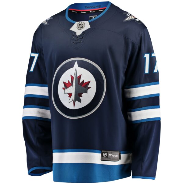 Men’s Winnipeg Jets Adam Lowry Fanatics Branded Navy Breakaway Replica Jersey