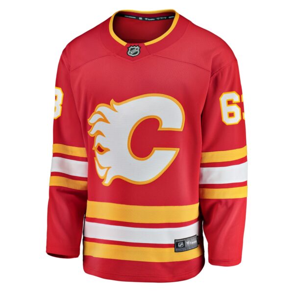 Men’s Calgary Flames Adam Ruzicka Fanatics Branded Red Home Breakaway Player Jersey