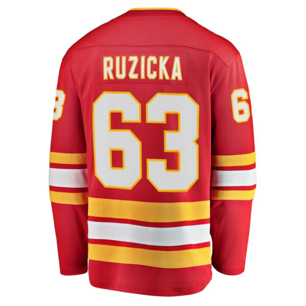 Men’s Calgary Flames Adam Ruzicka Fanatics Branded Red Home Breakaway Player Jersey