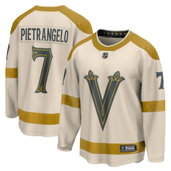 Men’s Vegas Golden Knights Alex Pietrangelo Fanatics Branded Cream 2024 NHL Winter Classic Breakaway Player Jersey