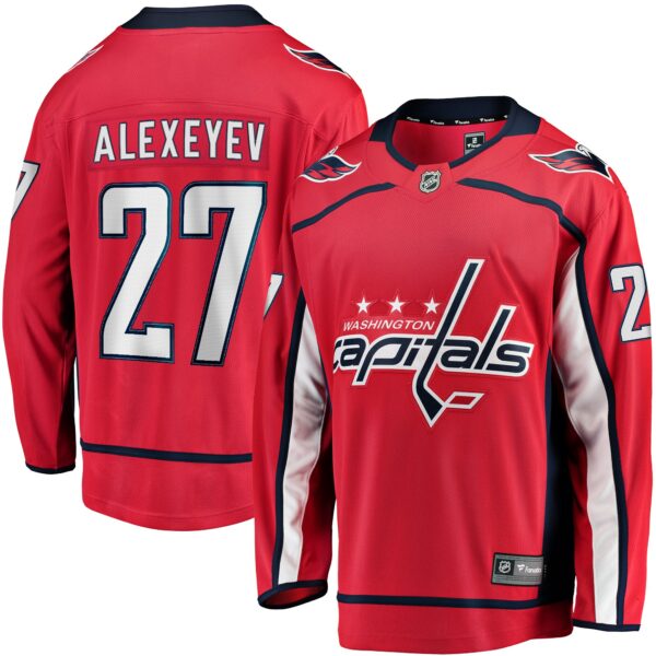 Men’s Washington Capitals Alexander Alexeyev Fanatics Branded Red Home Breakaway Jersey