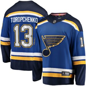 Men's St. Louis Blues Alexey Toropchenko Fanatics Branded Blue Home Breakaway Jersey