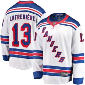 Men's New York Rangers Alexis Lafreniere Fanatics Branded White Away Premier Breakaway Player Jersey