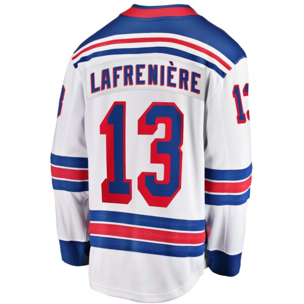 Men’s New York Rangers Alexis Lafreniere Fanatics Branded White Away Premier Breakaway Player Jersey