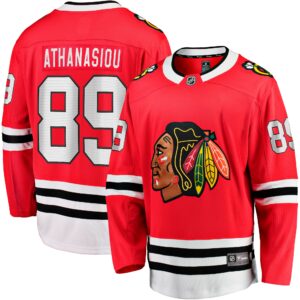 Men's Chicago Blackhawks Andreas Athanasiou Fanatics Branded Red Home Breakaway Jersey