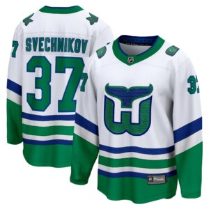 Men's Carolina Hurricanes Andrei Svechnikov Fanatics Branded White Whalers Premier Breakaway Jersey