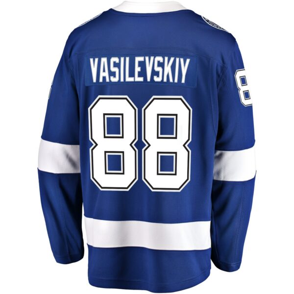 Men’s Tampa Bay Lightning Andrei Vasilevskiy Fanatics Branded Blue Home Premier Breakaway Player Jersey