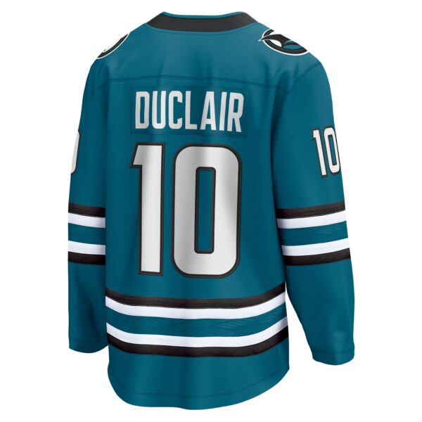 Men’s San Jose Sharks Anthony Duclair Fanatics Branded Teal Home Breakaway Jersey