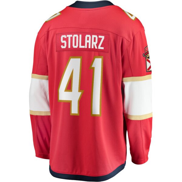 Men’s Florida Panthers Anthony Stolarz Fanatics Branded Red Home Breakaway Jersey