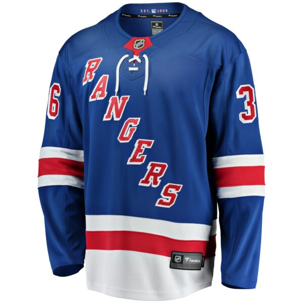 Men’s New York Rangers Anton Blidh Fanatics Branded Blue Home Breakaway Jersey