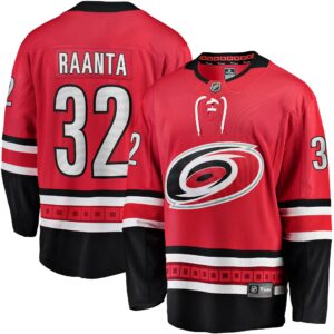 Men's Carolina Hurricanes Antti Raanta Fanatics Branded Red Alternate Breakaway Player Jersey